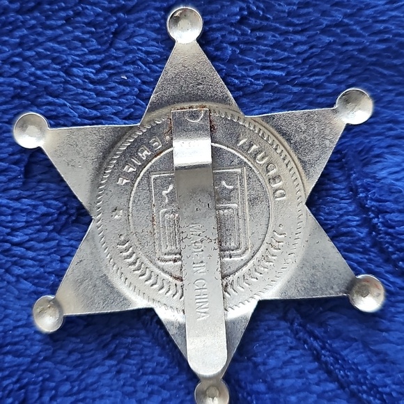 Perfect For Halloween Vintage Jr. Deputy Sheriff Badge Silver - Picture 3 of 3